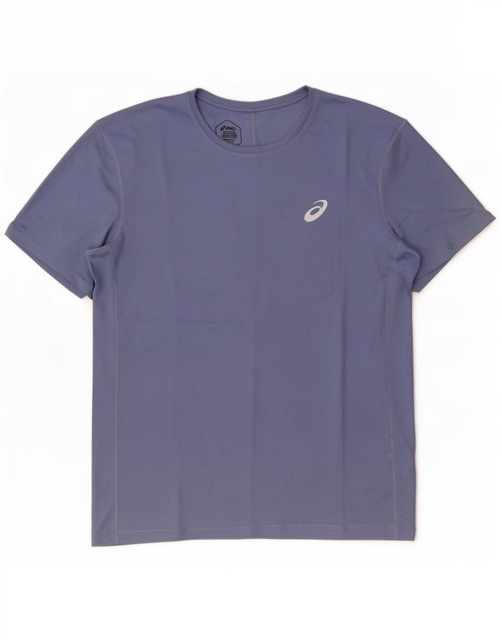 Maglietta da uomo Asics Top Large in poliestere blu navy