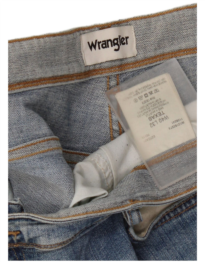 Jeans dritti da uomo Wrangler Texas W40 L32 cotone blu