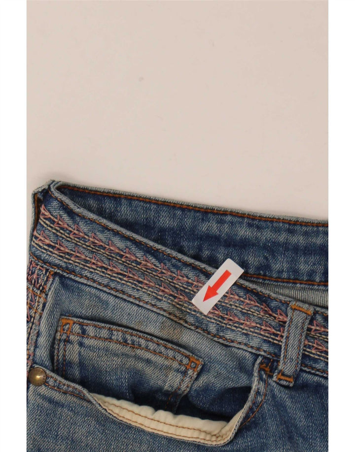 Pantaloncini di jeans da donna Fat Face UK 10 piccoli W30 cotone blu
