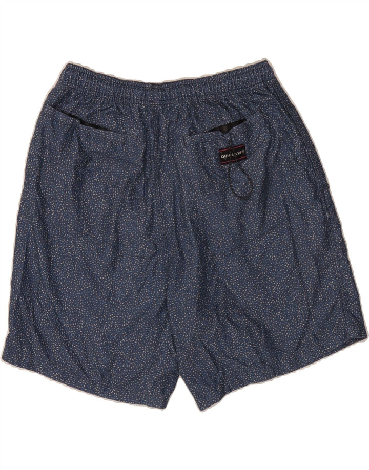 QUIKSILVER Mens Sport Shorts Large Navy Blue Spotted Polyester Vintage Quiksilver and Second-Hand Quiksilver from Messina Hembry 