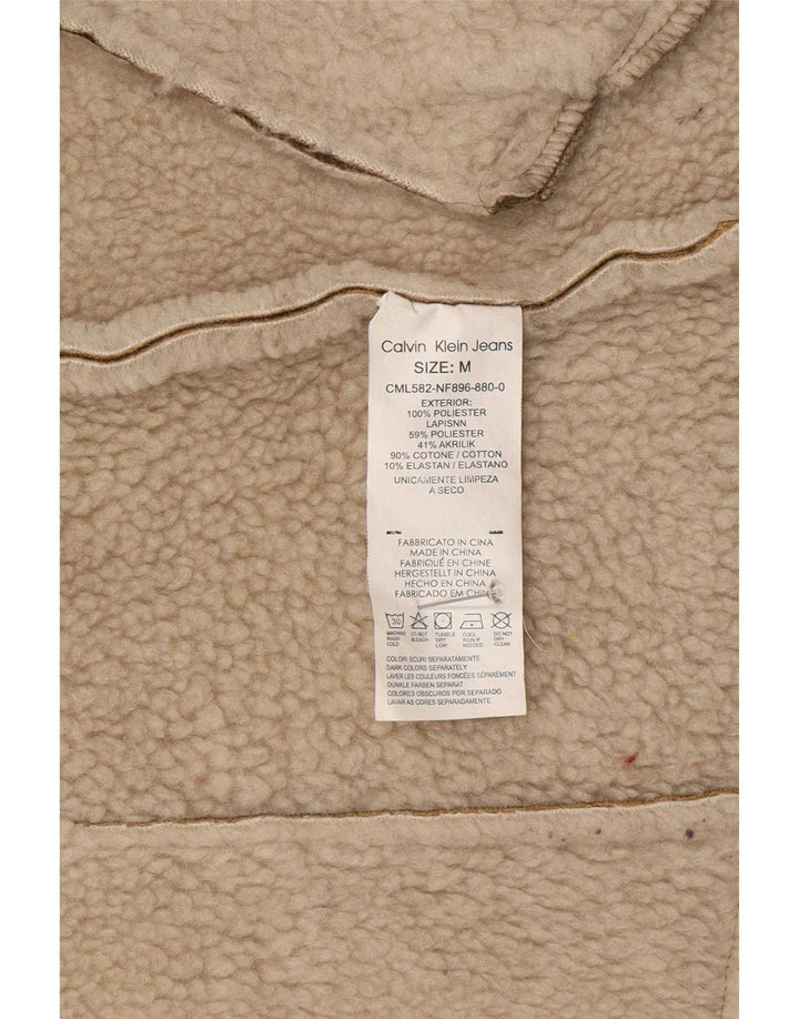 Giacca Sherpa da donna Calvin Klein Jeans UK 14 Poliestere marrone medio