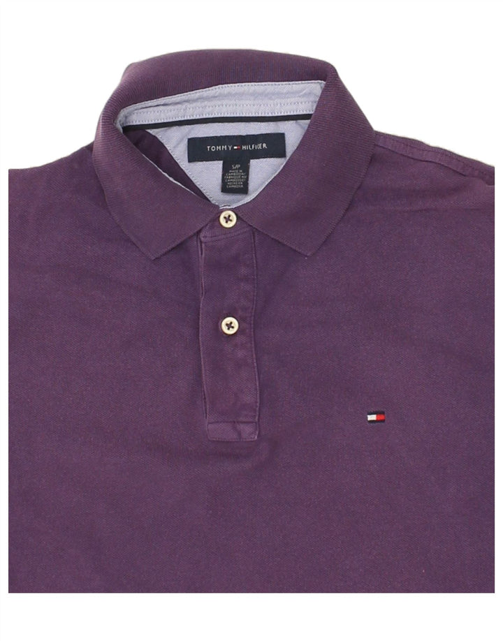 TOMMY HILFIGER Mens Polo Shirt Small Purple Cotton Vintage Tommy Hilfiger and Second-Hand Tommy Hilfiger from Messina Hembry 