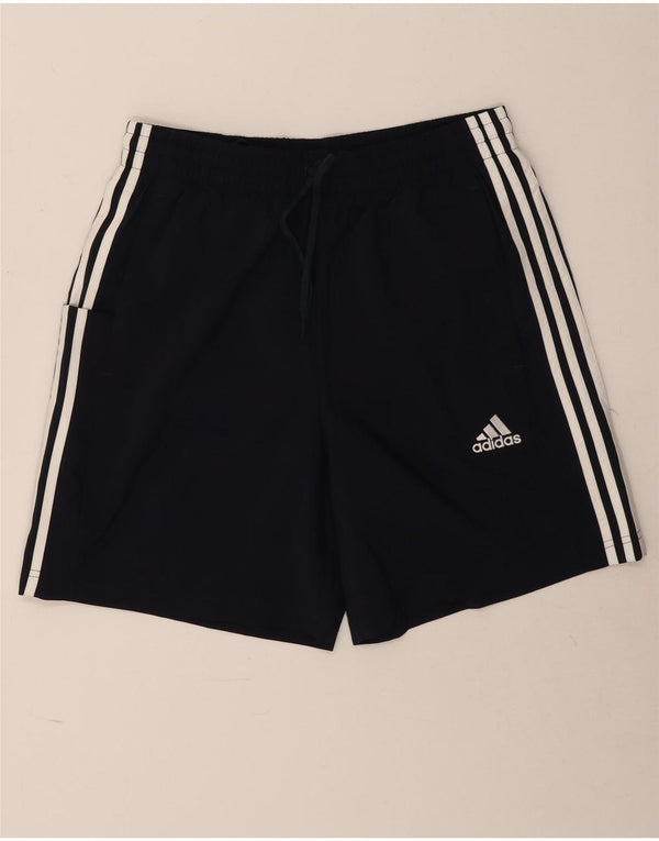 Pantaloncini sportivi da uomo Adidas medi in poliestere blu navy