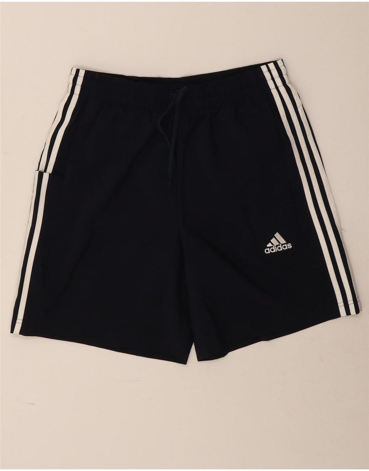 Pantaloncini sportivi da uomo Adidas medi in poliestere blu navy