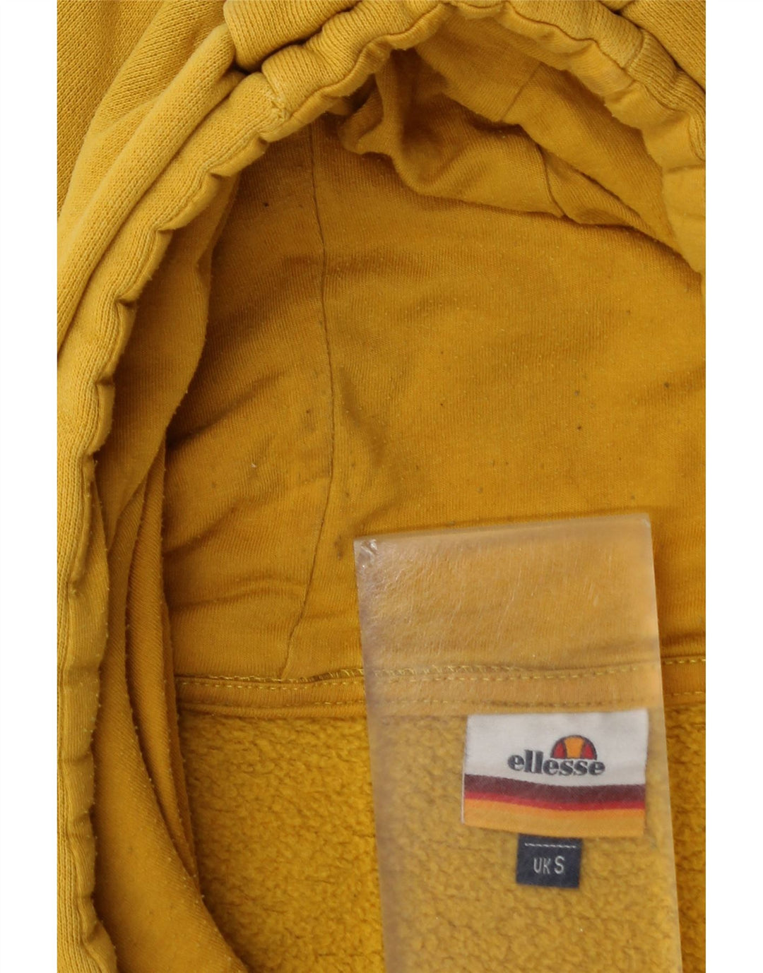 Felpa con cappuccio grafica da uomo Ellesse piccola in cotone giallo