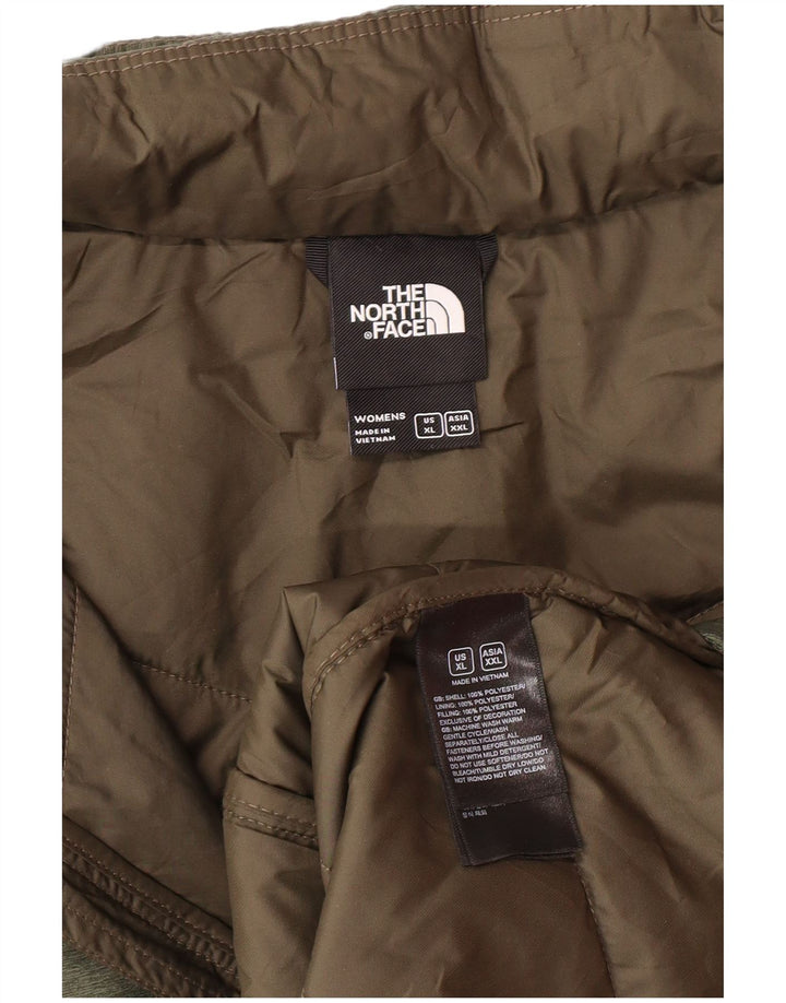 Cappotto imbottito con cappuccio da donna The North Face UK 18 XL poliestere kaki moderno