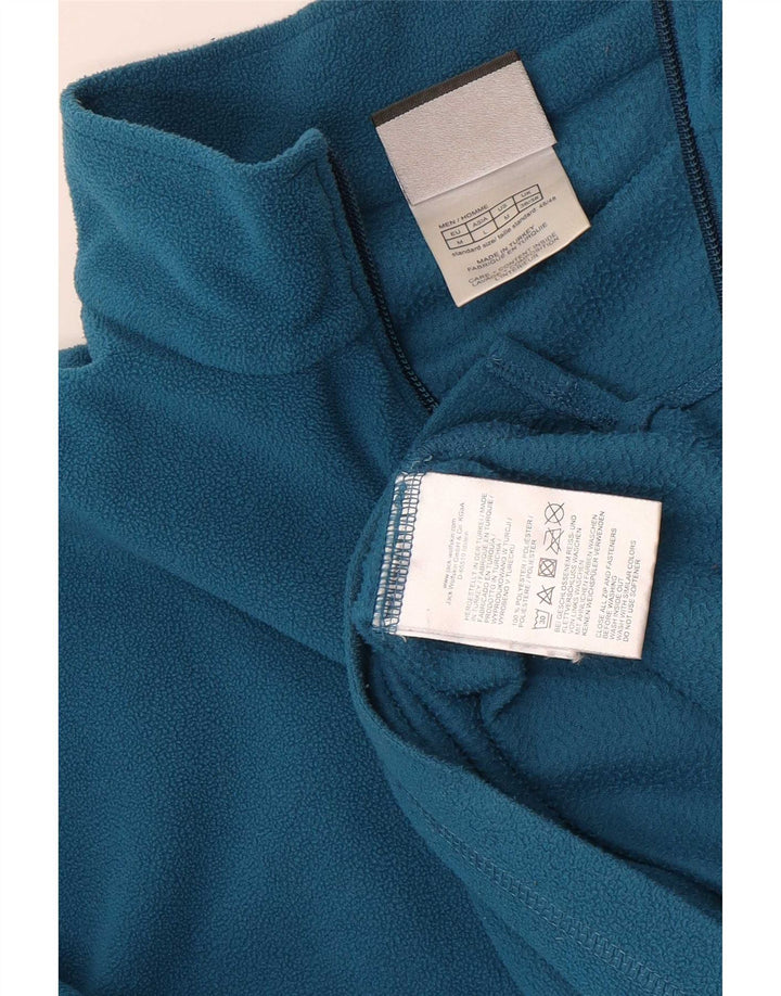 Maglione in pile da uomo con zip e collo Jack Wolfskin UK 36/38 Poliestere blu medio