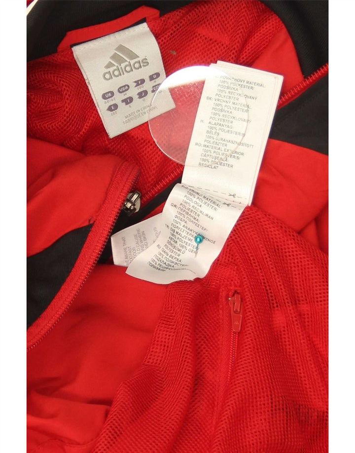 Giacca da tuta grafica da uomo Adidas UK 40/42 Medium Red Colourblock