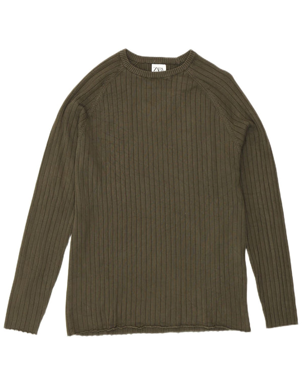 Maglione maglione girocollo da uomo Zara medio kaki