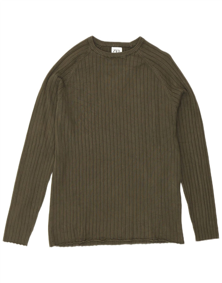 Maglione maglione girocollo da uomo Zara medio kaki