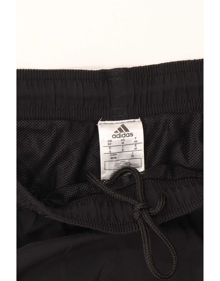 Pantaloncini sportivi regolari da uomo Adidas grandi in poliestere nero