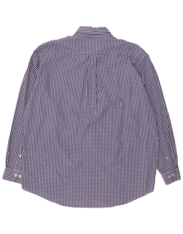 Camicia da uomo Brooks Brothers XL in cotone a quadretti blu