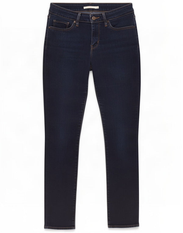 Levi's Womens 711 Skinny Jeans W29 L32 Navy Blue Cotton