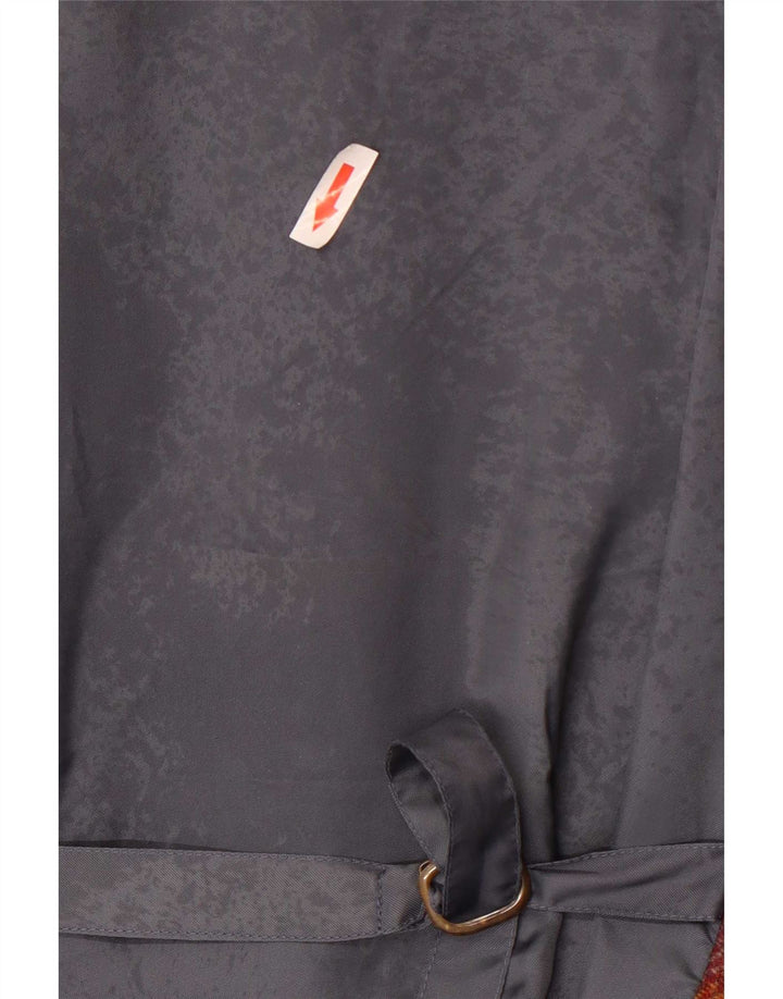 Gilet da donna vintage IT 46 grande scozzese rosso in lana