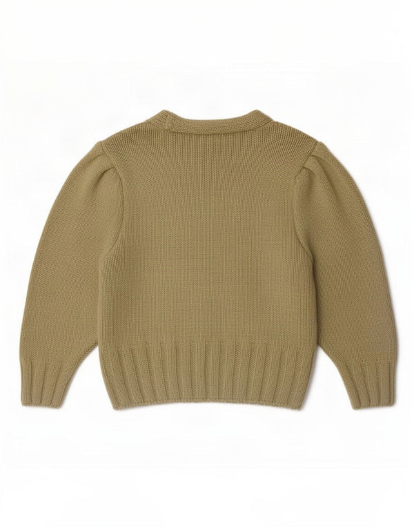 Maglione cardigan da donna Zara UK 10 piccolo cotone verde