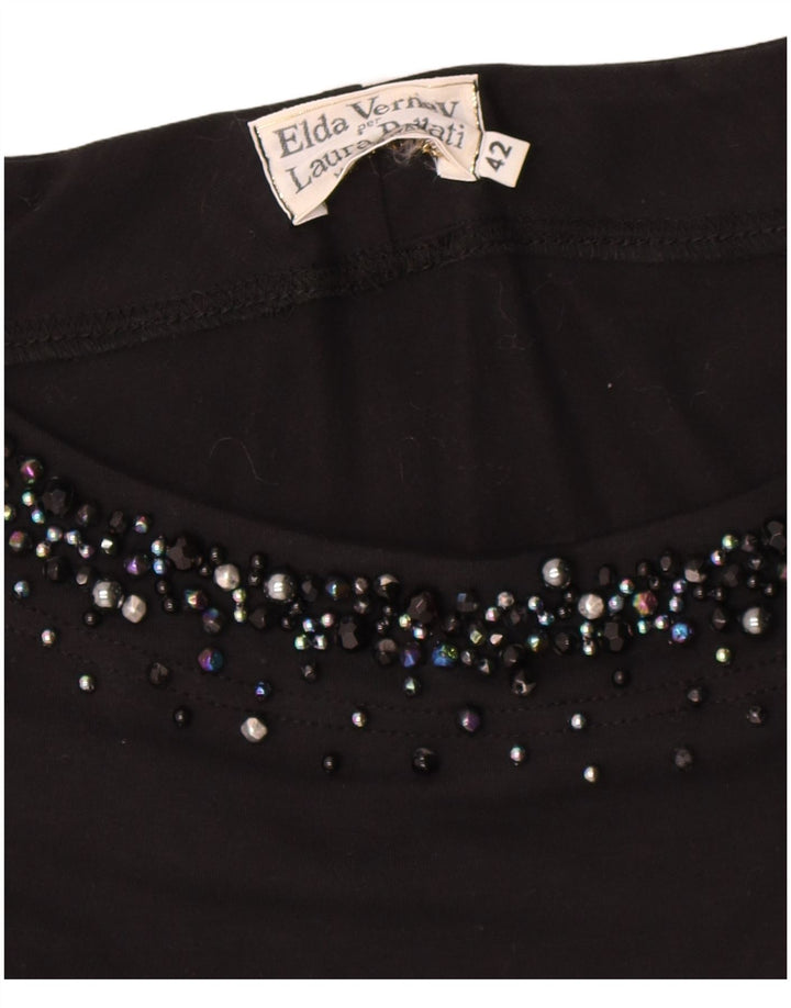Abito lungo da donna vintage IT 42 medio nero