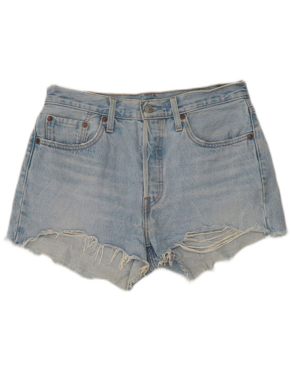 Levi's Womens 501 Denim Pantaloni caldi a vita alta W28 Cotone blu medio