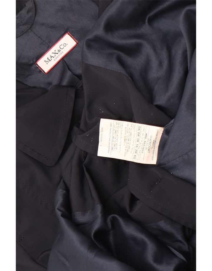 Trench da donna Max & Co. UK 8 Small Blu Navy in poliammide