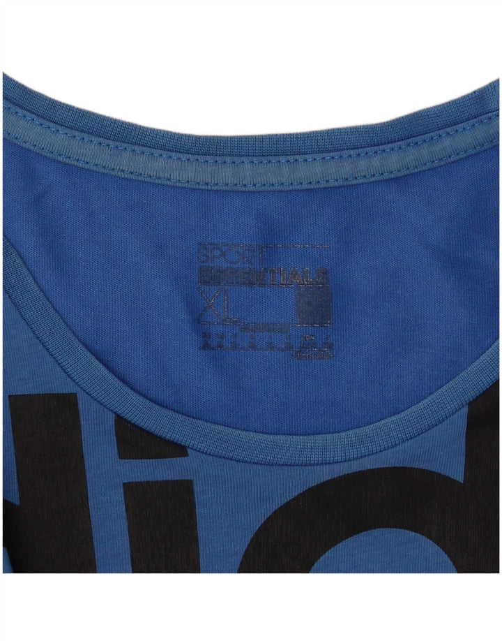 Maglietta grafica Adidas Climalite da uomo XL blu