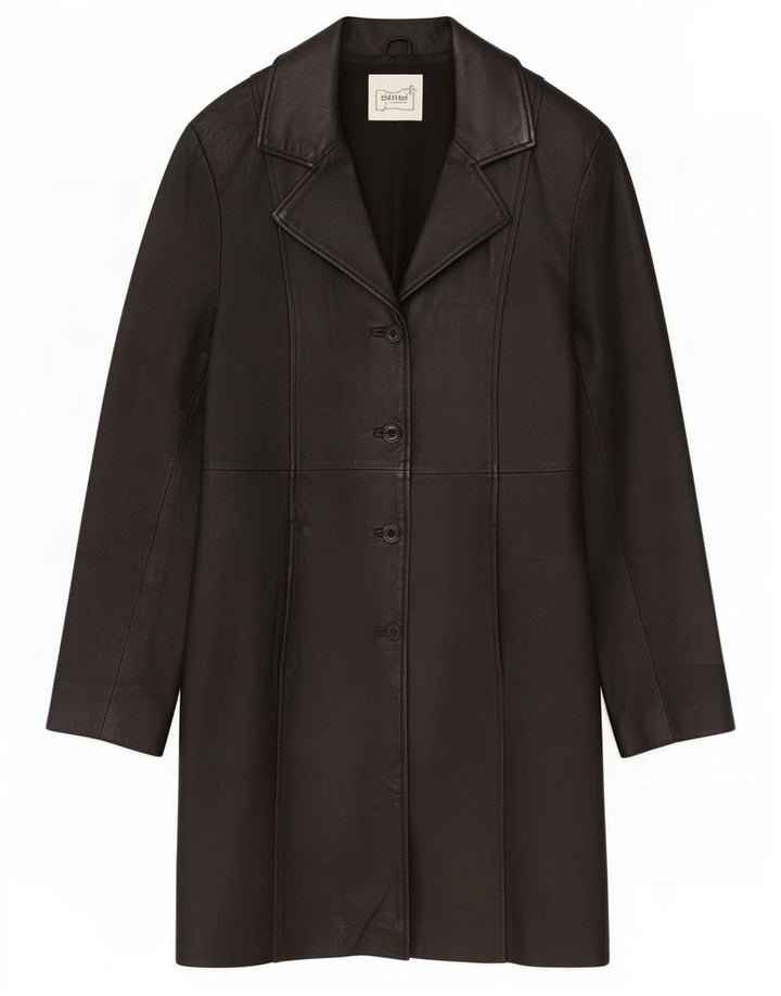 Cappotto in pelle da donna C&A UK 12 medio nero
