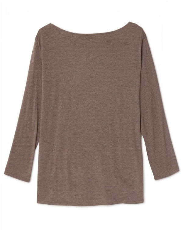 Top da donna Massimo Dutti manica 3/4 UK 12 Viscosa grigio medio