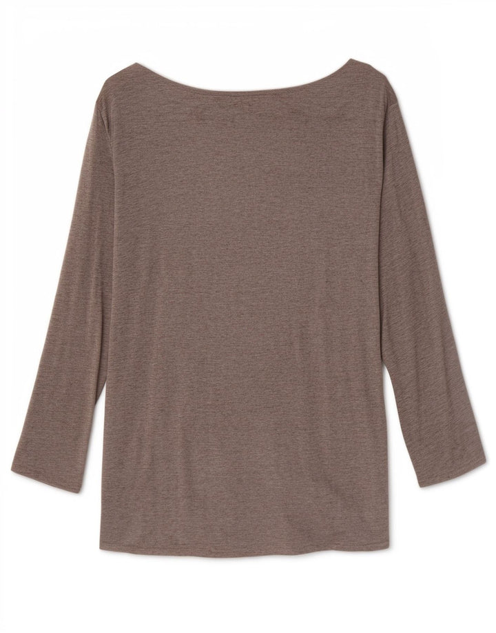 Top da donna Massimo Dutti manica 3/4 UK 12 Viscosa grigio medio
