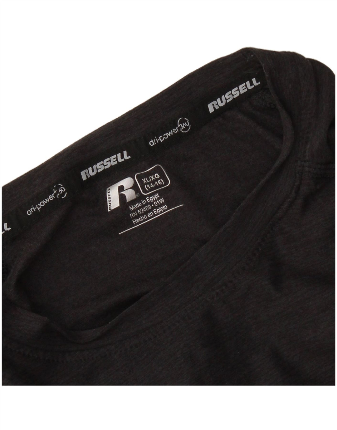 RUSSELL ATHLETIC Maglia Dri-Power da bambino a maniche lunghe 14-15 anni XL Grigia