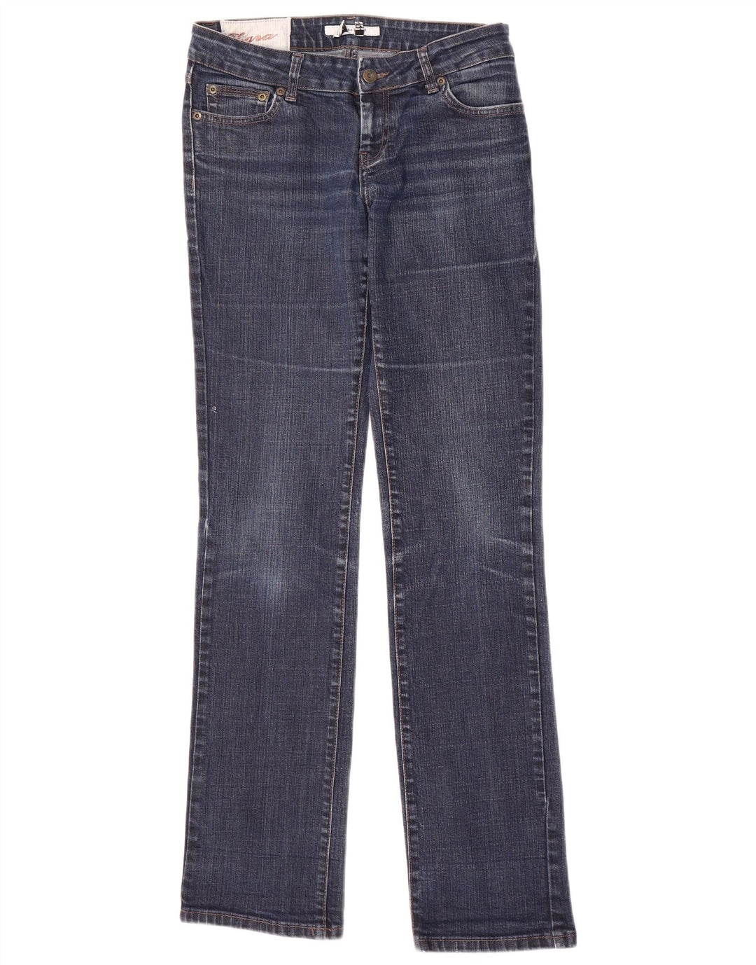 Jeans dritti da donna Zara EU 38 Small W28 L34 Cotone blu