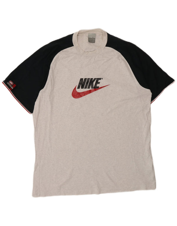 T-shirt grafica da uomo Nike Top UK 46/48 XL cotone grigio