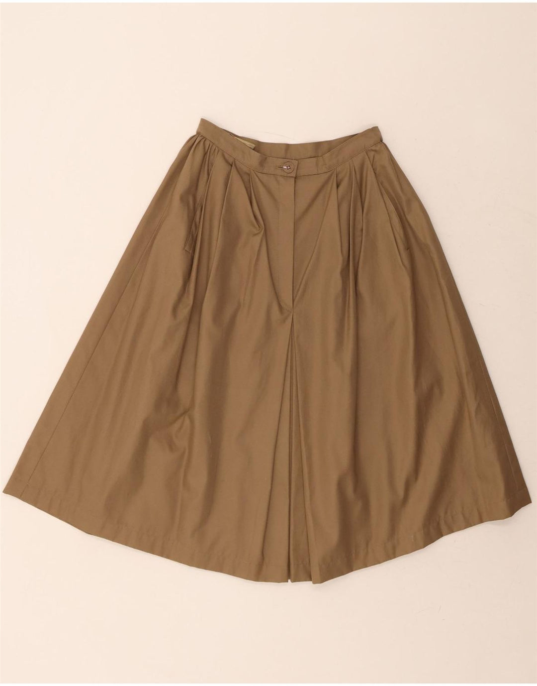 VINTAGE Womens A-Line Skirt W26 Small Beige Vintage Vintage and Second-Hand Vintage from Messina Hembry 
