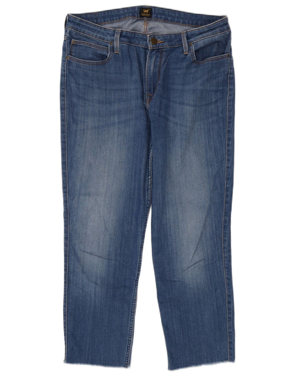 Jeans corti Lee Scarlett da donna W33 L25 cotone blu