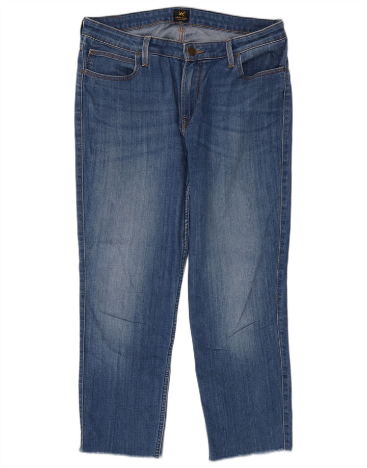 Jeans corti Lee Scarlett da donna W33 L25 cotone blu