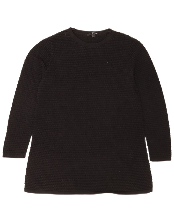 Cos Top da donna a maniche lunghe UK 10 piccolo in cotone nero