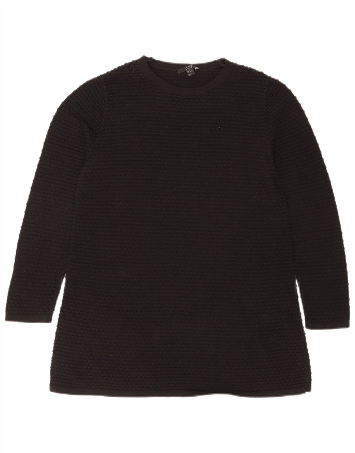 Cos Top da donna a maniche lunghe UK 10 piccolo in cotone nero