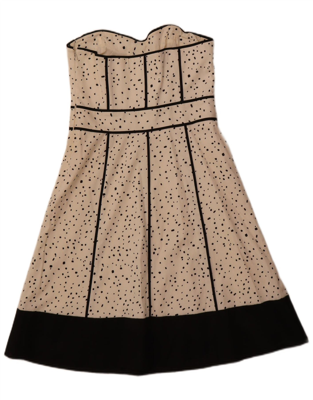 Abito senza spalline da donna COAST UK 12 Cotone maculato bianco medio