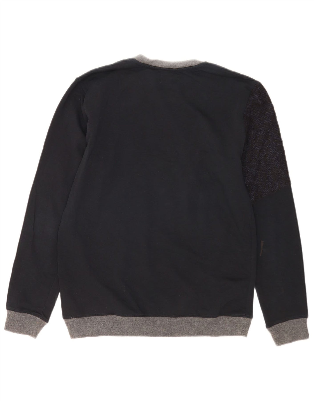 Maglione maglione girocollo da uomo Zara piccolo color block blu navy