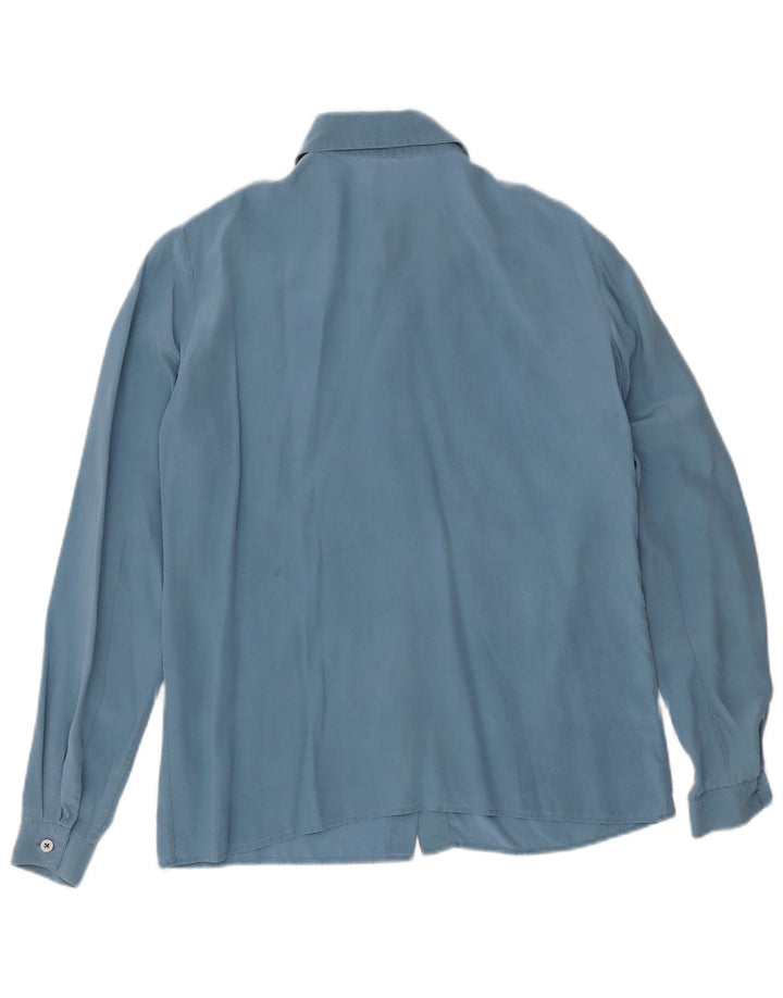 Camicetta camicia vintage da donna EU 40 blu medio