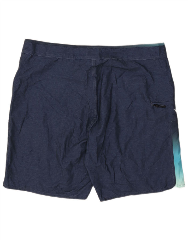 Pantaloncini da bagno da uomo Rip Curl grandi in poliestere color block blu navy