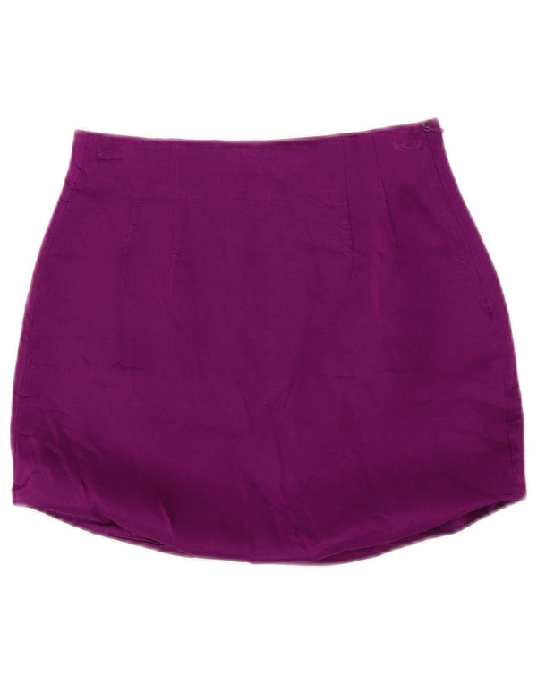 Minigonna a vita alta da donna Zara piccola W24 viola