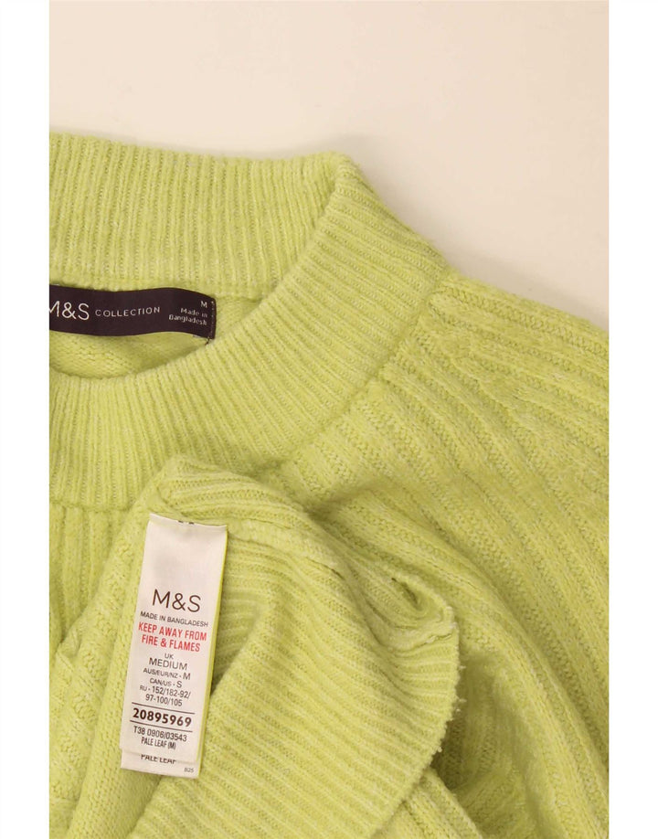 Maglione maglione a collo alto da donna Marks & Spencer UK 14 Verde medio
