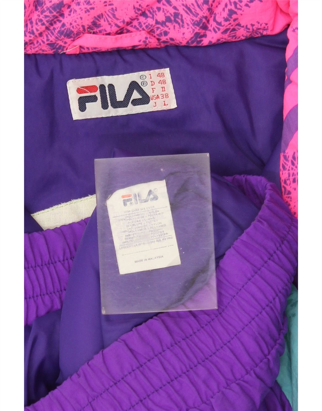 Giacca da sci da uomo FILA vestibilità ampia IT 48 Medium multicolore Colourblock