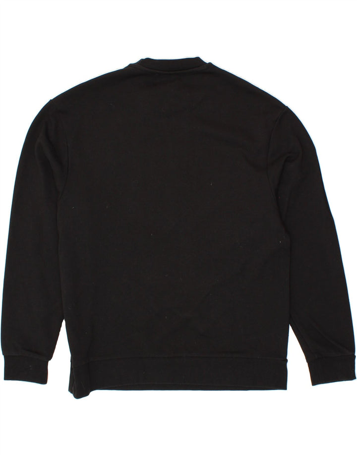 ZARA Mens Graphic Sweatshirt Jumper Medium Black Cotton Vintage Zara and Second-Hand Zara from Messina Hembry 