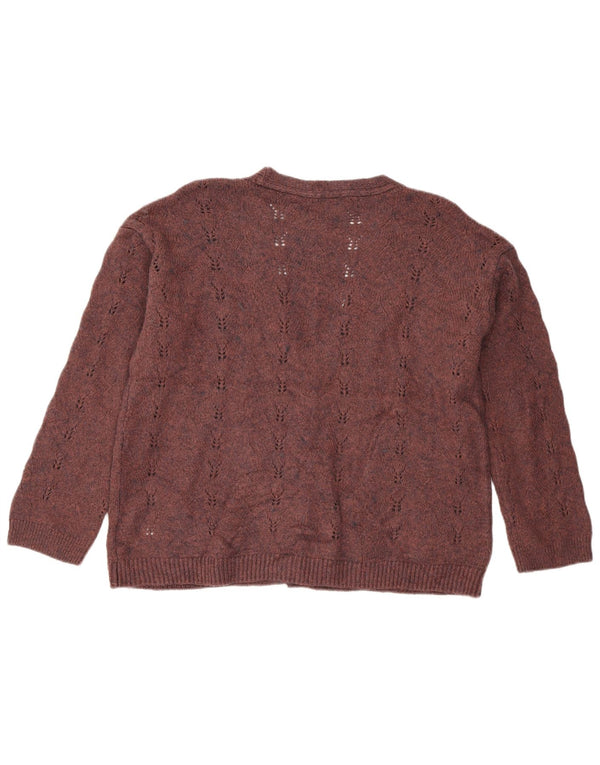 Maglione cardigan vestibilità ampia da donna di White Stuff UK 14 Acrilico marrone medio medio