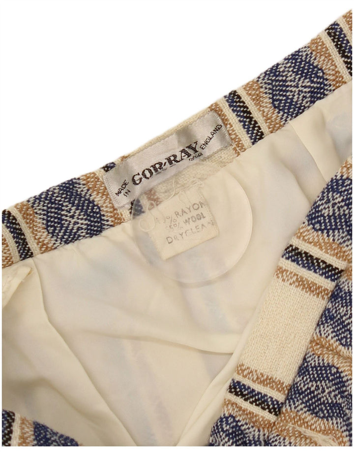 Gonna a pieghe coltello da donna Gor-Ray W26 piccolo rayon a righe blu