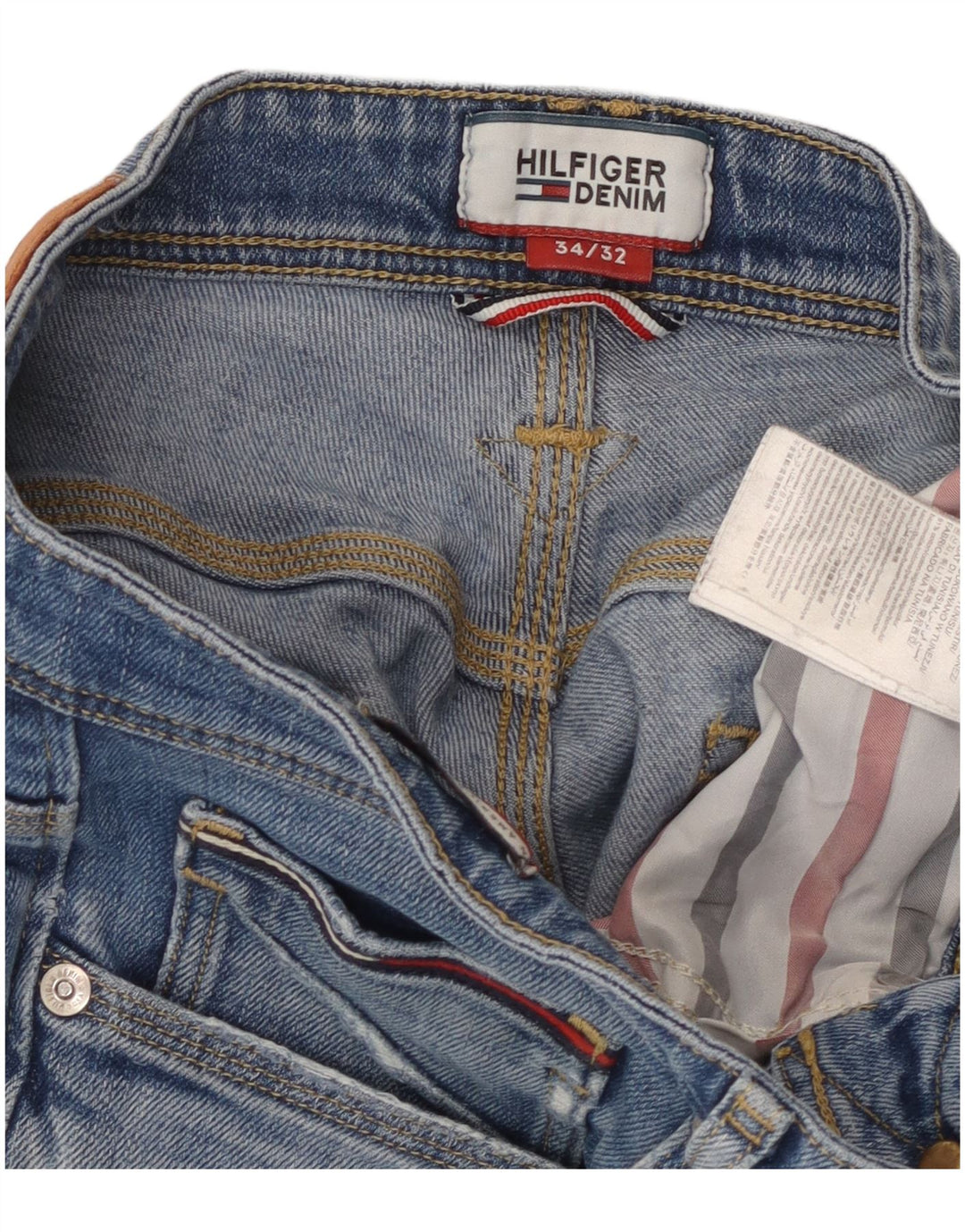 TOMMY HILFIGER Jeans bootcut da donna W34 L32 cotone blu