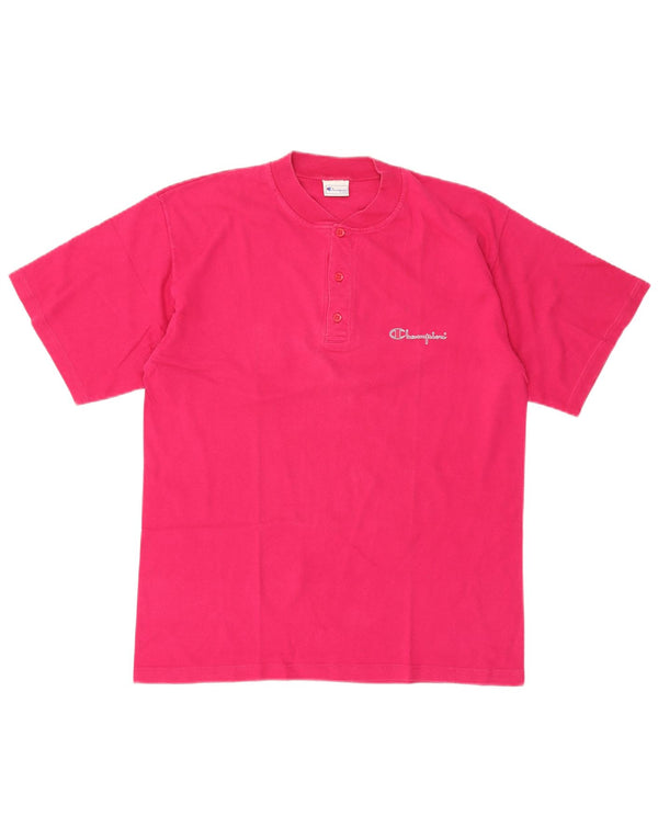 T-shirt da uomo Champion Top grande in cotone rosa