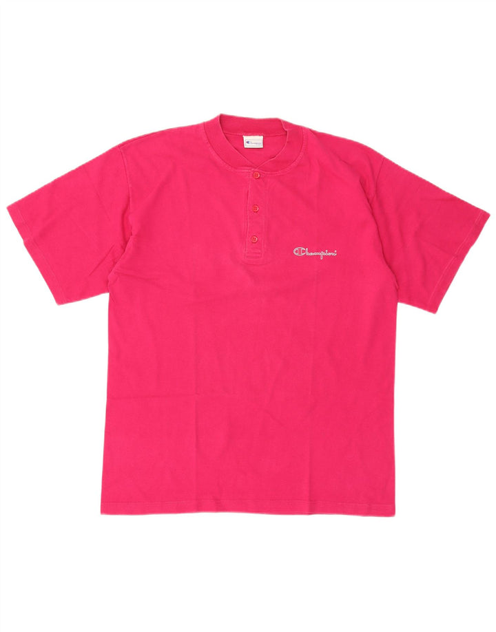 T-shirt da uomo Champion Top grande in cotone rosa