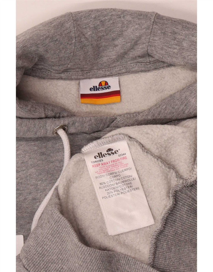 Felpa con cappuccio da uomo con vestibilità regolare grafica Ellesse, piccola, in cotone grigio