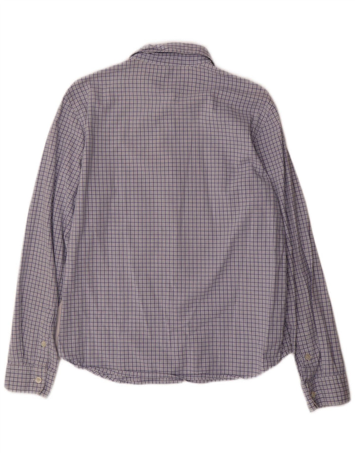 Camicia da donna J. CREW UK 16 Cotone a quadri grandi blu