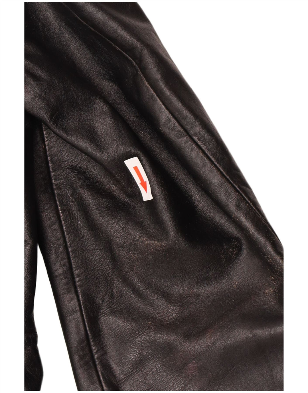 Giacca in pelle da donna vintage UK 10 piccola in pelle nera